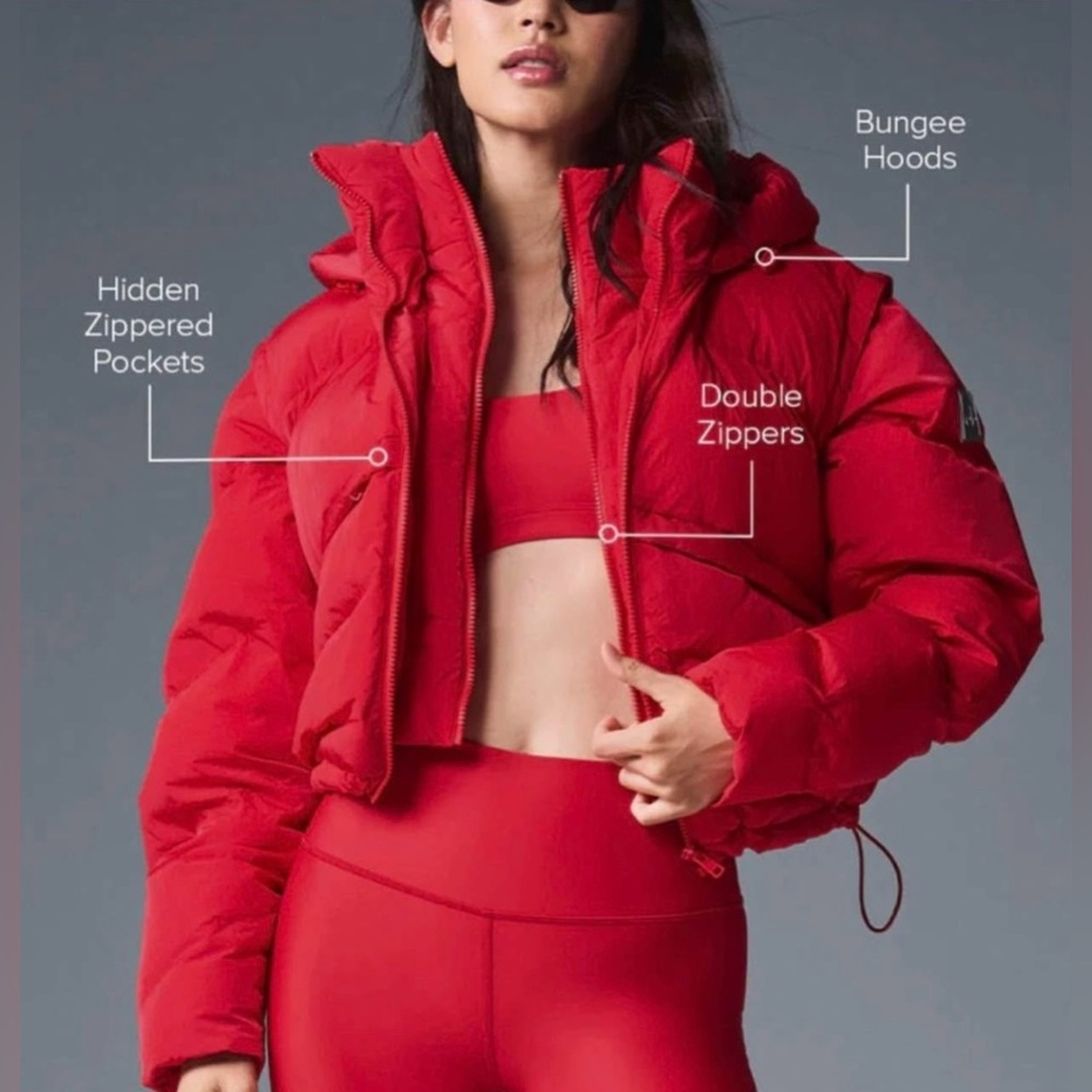 Alo Glacier Puffer Women's Red Puffer Jacket